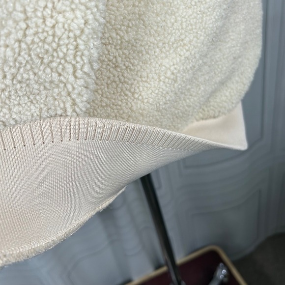 Men's XL Cream Scotch & Soda Sherpa Pullover Hoodie - Picture 15 of 16